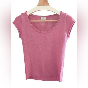 Pink Knit Women's Top Size Small by Andrea Bilinski Tricot